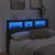 Vidaxl Omarica za vzglavje postelje LED črna 160x17x102 cm