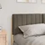 Vidaxl Tapecirano vzglavje Rjava in taupe 150 cm Masivno borovo les