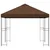 Vidaxl Paviljon 3 x 3 m Rjava Poliester in jeklo 190 gsm