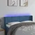 Vidaxl LED posteljno vzglavje temno modro 147x16x78/88 cm žamet