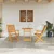 Vidaxl Zložljiv bistro set 3 szt. Rjava Masiven les akacije