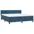 Vidaxl Box spring postelja z vzmetnico temno modra 160x200 cm žamet