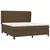 Vidaxl Box spring postelja z vzmetnico temno rjava 160x200 cm blago