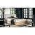 Boxspring postelja Wood 5 - 160x200 cm - hrast lancelot