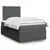 Vidaxl Box spring postelja z vzmetnico temno siva 120x200 cm blago