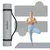 REBEL ACTIVE Strunjača (prostirka) za jogu, pilates i fitnes, 183x61 cm, debljina 1 cm, materijal TPE, siva boja, model RBA-3158-GY