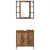 Set namještaja za kupaonicu 4 pcs Smeđa 33 x 33 x 185.5 cm