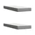 vidaXL Postelja boxspring z vzmetnico Svetlo siva 200 x 200 cm Blago