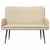 Vidaxl Kavč za 2 osebi Krem 115 x 61 x 87 cm Blago