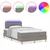 LED Box Spring Krevet Sivo-smeđa 120 x 200 cm tkanina