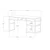 Hanah home Radni sto 150x75,8x58,4cm Belo-Zlatni