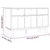 Vidaxl Komoda OTTA rjava in bela 114x43x73,5 cm trdna borovina
