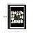 WallXpert uramljena slika 3752HALCT-006, natpis Happy Halloween sa duhovima na crnoj pozadini, 37 x 52 cm, crni ram