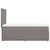 Vidaxl Box spring postelja z vzmetnico taupe 100x200 cm blago