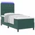 vidaXL vidaXL LED Box Spring Postelja Temno zelena 90 x 190 cm blago, (5000127330)