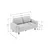 ATELIER DEL SOFA 2-Seat Sofa Sparrow 2 Salmon Walnut