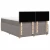 vidaXL Box spring postelja z vzmetnico taupe 140x190 cm blago