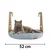 Paws & Whiskers Ležaljka za mačke sa ramom za radijator, 52 × 35 cm, Siva