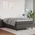 Vidaxl Box spring postelja z vzmetnico siva 120x200 cm umetno usnje