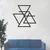 WallXpert metalni zidni ukras 5188, geometrijski preklopljeni trouglovi, simboli četiri elementa, 75 x 70 cm, crni