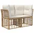 Set vanjskih sofa 8 pcs Prirodna i krema bijela Poliester