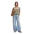 Cropp - Farmerke wide leg - PLAVA
