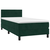 vidaXL Box spring postelja z vzmetnico temno zelena 90x200 cm žamet