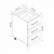 Hanah Home kuhinjski element Minar 4158, 45 cm, beli / antracit