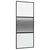 Staklena vrata Prugasti Crna 90 x 2 x 205 cm Aluminij