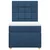 Vidaxl Box spring postelja z vzmetnico modra 90x190 cm blago