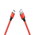 Hoco podatkovni kabel Type C na USB 1m 3A rdeč pleten