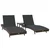 Ležaljka 3 pcs Smeđa 197 x 70 x 82 cm poliratan