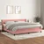 Vidaxl Box spring postelja z vzmetnico roza 200x200 cm žamet
