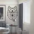WallXpert metalni zidni ukras 5133, geometrijska glava vuka, 33 x 46 cm, crni