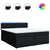Vidaxl Box spring postelja z vzmetnico črna 180x200 cm blago