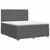 vidaXL Postelja boxspring z vzmetnico Temno siva 180 x 200 cm Blago