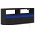 Zidni TV ormarić s LED svjetlima crni 100x31x45 cm