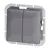 Vgradno dvogumbno stikalo Pearl, 10A, 250V, WP-2P, antracit