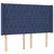 Greatstore Box spring postelja z vzmetnico LED modra 140x190 cm blago