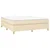 Vidaxl Box spring postelja z vzmetnico krem 160x200 cm blago