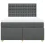 Vidaxl Box spring posteljni z vzmetnico temno siv 140x190 cm blago