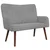 Sofa za dvije osobe Svjetlosiva 115 x 61 x 87 cm Baršun