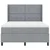 Vidaxl LED Box Spring Postelja Svetlo siva 140 x 200 cm blago