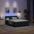 Vidaxl LED Box Spring Postelja z LED Temno zelena 160 x 200 cm Žamet