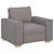 Sofa fotelja taupe 100x78x84 cm tkanina