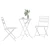 Bistro set za vrt 3 pcs Bijelo Čelik