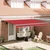 Skrovita tenda Crvena 4 × 3 m Platno i Aluminij