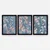 Wallity Set uramljenih slika 3SC73, 3 Dela