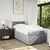 Vidaxl Box spring postelja z vzmetnico svetlo siva 80x200 cm blago