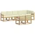 Set vanjskih sofa 8 kom. Bijela i krem Poliester